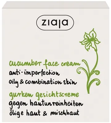 Крем для обличчя Ziaja Cucumber Огірок SPF6 зволожуючий, 50 мл