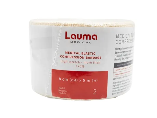 Бинт еластичний Lauma модель 2 Latex Free високої розтяжності 5 м х 8 см
