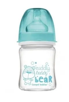 Пляшечка антиколікова Canpol babies EasyStart 79/001 скляна з силіконовою соскою, 120 мл