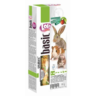 Ласощі для гризунів Lolo Pets з яблуком, 90 г