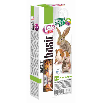 Лакомство для грызунов и кроликов Lolo Pets с лепестками цветов, 80 г