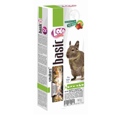 Ласощі для дегу Lolo Рets з фруктами і горіхами, 90 г
