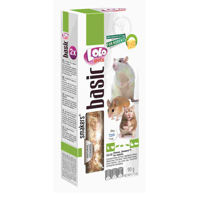 Лакомство для мелких грызунов Lolo Pets с сыром, 90 г