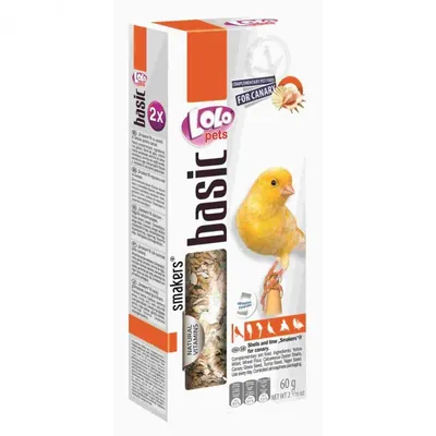 Ласощі для канарки Lolo Рets з черепашками, 60 г