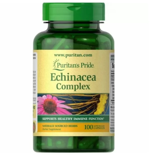 Эхинацея комплекс Puritan's Pride Echinacea 400 мг, 100 капсул