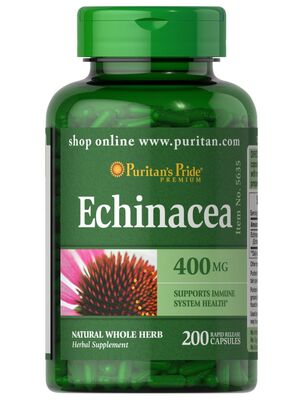 Эхинацея комплекс Puritan's Pride Echinacea 400 мг, 200 капсул