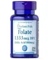 Фолієва кислота Puritan's Pride Folic Acid 800 мкг, 250 таблеток