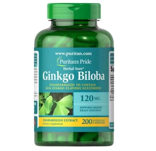 Адаптогени Puritans Pride Ginkgo Biloba Standardized Extract 120mg 200caps (25077045433)