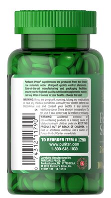 Железо сульфат Puritan's Pride Iron Ferrous Sulfate 28 мг, 100 таблеток