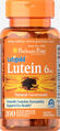 Лютеїн для зору з зеаксантином Puritan's Pride Lutein 6 мг з Zeaxanthin Lutigold, 200 гелевих капсул