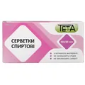 Серветки спиртові Teta 30 мм х 60 мм №100