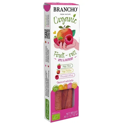 Фруктовий рол Brancho Organic органічний Яблуко-малина, 20 г