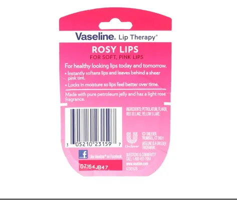 Бальзам для губ Vaseline Lip Therapy Рожеві губи, 7 г