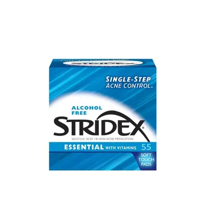 Серветки очищуючі Stridex з саліциловою кислотою без спирту, 55 штук