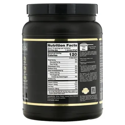 Протеїн сироватковий ізолят California Gold Nutrition Sport Whey Protein Isolate без добавок, 454 г