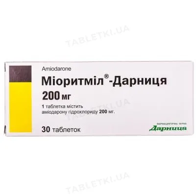 Міоритміл-Дарниця таблетки по 200 мг №30 (10х3)