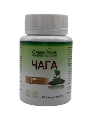 Чага Березовий гриб GreenSet, 60 капсул