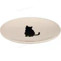 Миска для котів Trixie 24490 з кішкою керамічна біла, 18х15 см