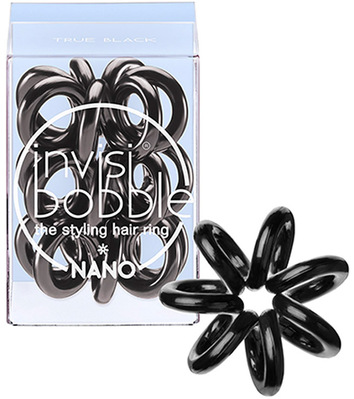Резинка-браслет для волос Invisibobble Nano True Black, 3 шт