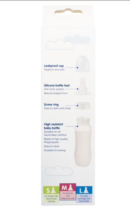 Бутылочка Baby-Nova 48010-1 полипропилен, розовая, 240 мл
