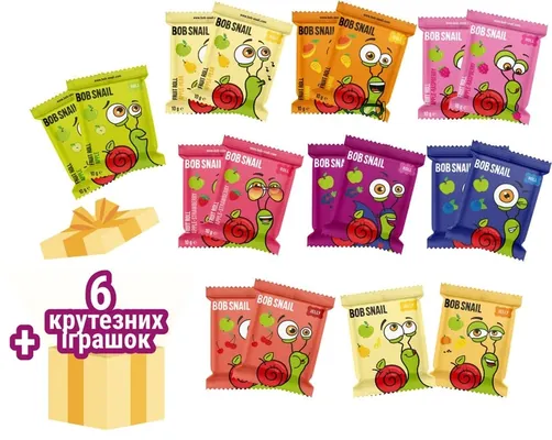 Набір Bob Snail Advent Calendar Різдвяний з іграшкою, 176 г