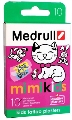 Набор пластырей медицинских Medrull детских Mi Mi Kids бактерицидных на полимерной основе, 25 мм х 57 мм, 10 штук
