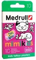 Набір пластирів медичних Medrull Mi Mi Kids дитячих бактерицидних на полімерній основі, 25 мм х 57 мм, 10 штук