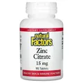 Цинк цитрат Natural Factors Zinc Citrate 15 мг, 90 таблеток