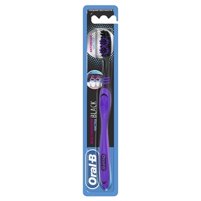 Зубная щетка Oral-B Всесторонняя чистка Black 40 средней жесткости, 1 шт