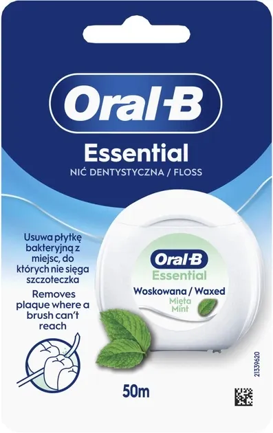 Зубна нитка Oral-B Essential floss вощена м'ятна, 50 м