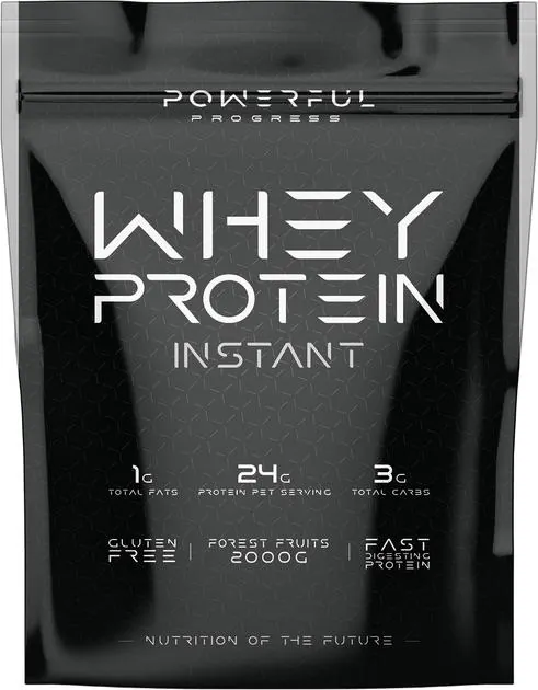 Протеїн сироватковий концентрат Powerful Progress 100% Whey Protein Instant лісові ягоди, 2000 г