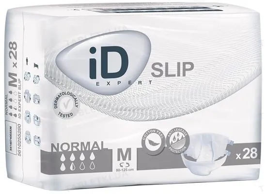 Підгузки для дорослих iD Expert Slip Normal, розмір M, 80-125 см, 28 штук