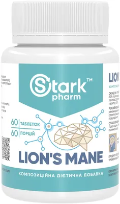 Їжовик гребінчастий Stark Pharm Lion's Mane 500 мг, 60 таблеток