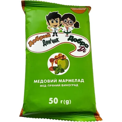 Мармелад медовий Добра Ді / Добрий Денчик мед-яблуко-м'ята, 50 г