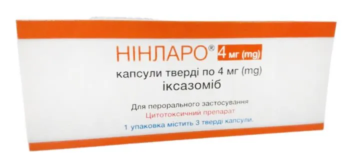Нінларо капсули тв. по 4 мг №3 у бліс. в упак.-футлярі