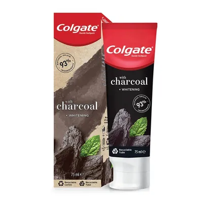 Зубна паста Colgate Naturals Charcoal Ефективне вибілювання з вугіллям, 75 мл