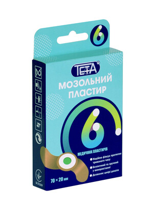 Пластырь мозольный Teta 20 мм х 70 мм, 6 штук