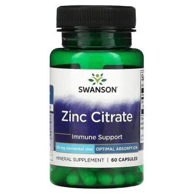 Цинк цитрат Swanson Zinc Citrate капсулы по 50 мг №60