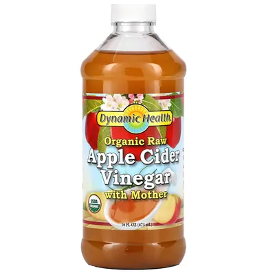 Добавка яблучний оцет органічний Swanson Organic Raw Apple Cider Vinegar with Mother, 473 мл