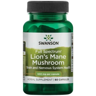 Гриб Ежовик Swanson Lion's Mane Mushroom капсулы по 500 мг №60