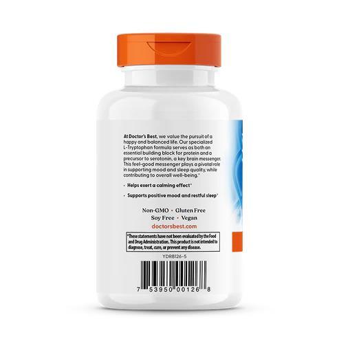 L-триптофан Doctor's Best L-Tryptophan капсули по 500 мг №90