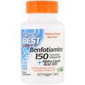 Альфа-ліпоєва кислота + Бенфотіамін Doctor's Best Benfotiamine + Alpha-Lipoic Acid 150/300 мг, 60 капсул