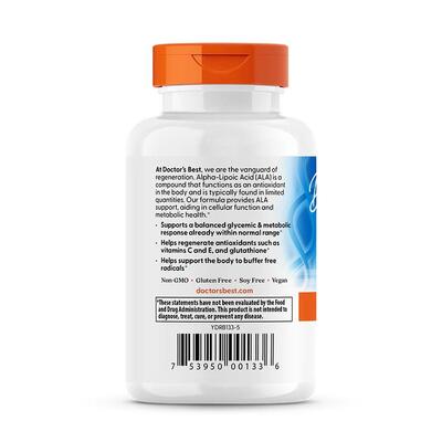 Альфа-липоевая кислота Doctor's Best Alpha-Lipoic Acid 600 мг, 60 капсул