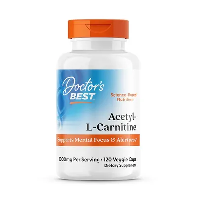 Ацетил-L-карнітин Doctor's Best Acetyl-L-Carnitine, 120 капсул