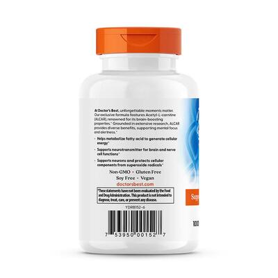Ацетил-L-карнитин Doctor's Best Acetyl-L-Carnitine, 120 капсул