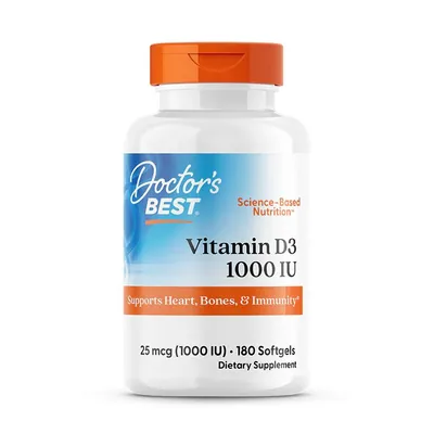 Вітамін Д3 Doctor's Best Vitamin D3 1000 МО, 180 капсул