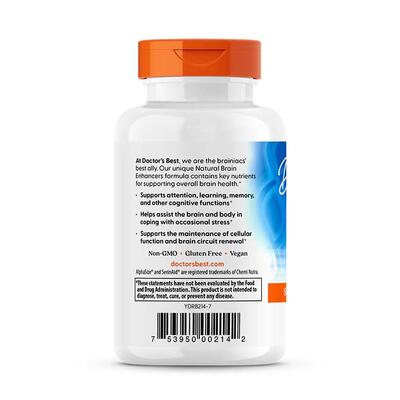 Вітаміни для мозку Doctor's Best Brain Enhancers з GPC і PS, 60 капсул
