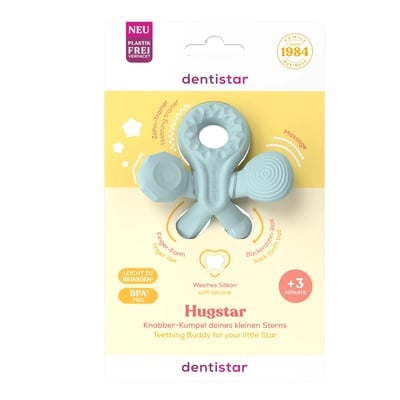 Прорезыватель для зубов Dentistar силиконовый для детей от 3 месяцев, мята