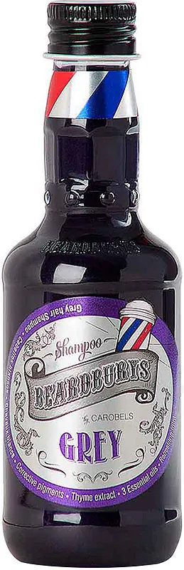 Шампунь Beardburys Grey відтінковий для білого та сивого волосся, 100 мл