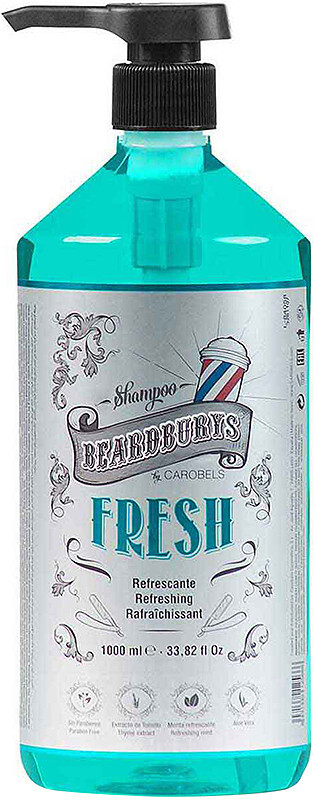 Шампунь Beardburys Fresh для волос освежающий с экстрактом ментола, 1000 мл